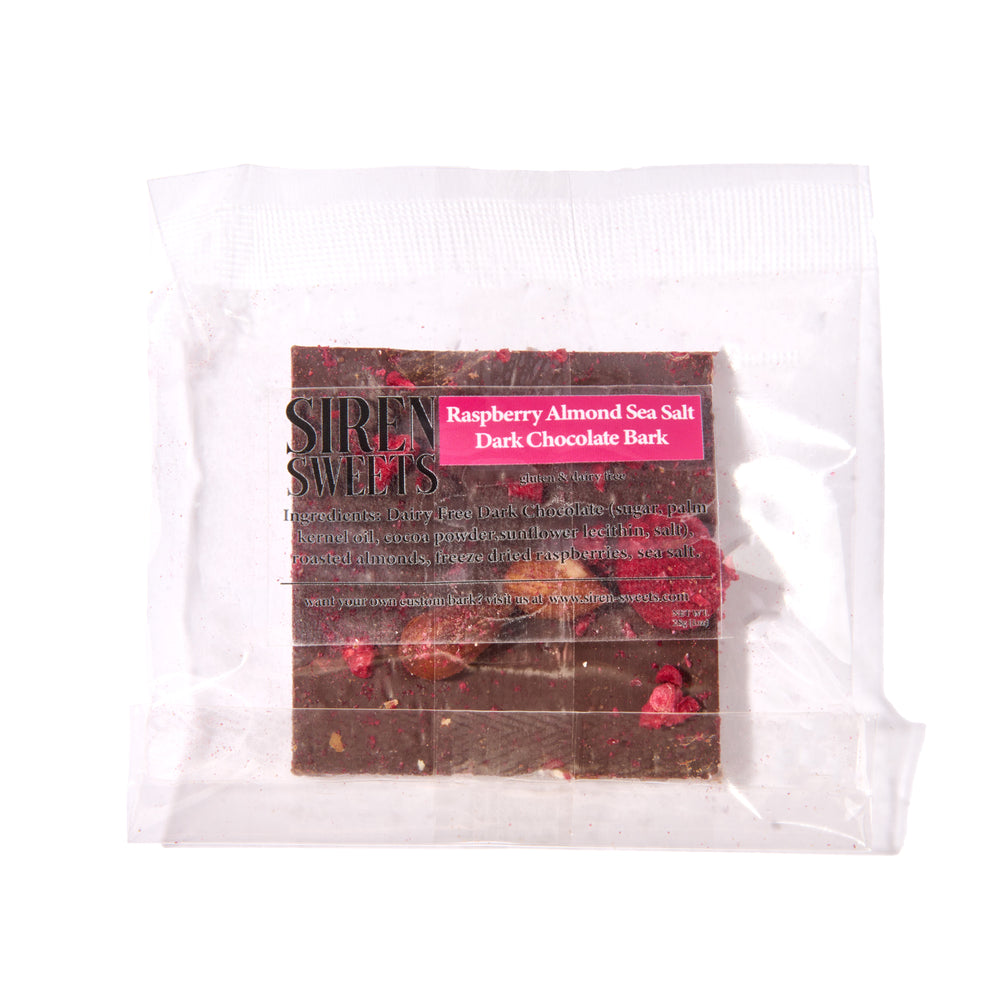 Dark Chocolate Raspberry Almond Sea Salt Bark