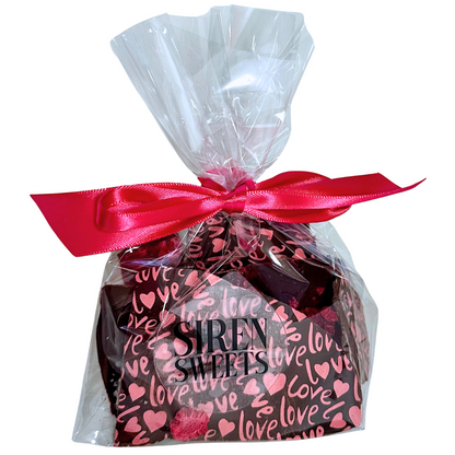 Vegan Dark Chocolate Raspberry Sea Salt Bark | Valentine's Gift- 4oz Bag